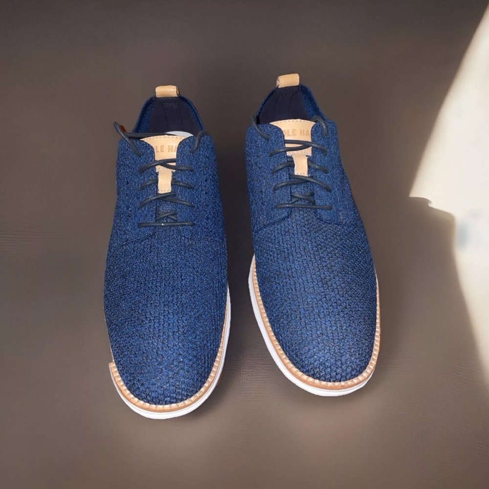 Cole Haan Original Grand OS Wingtip Oxford Stitchlite Navy Blue C27960 Size 9.5